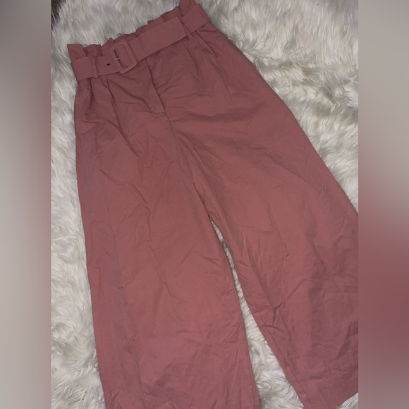 NWOT ZARA HIGH WAIST TROUSERS CULOTTES WITH BELT - Picture 10 of 16